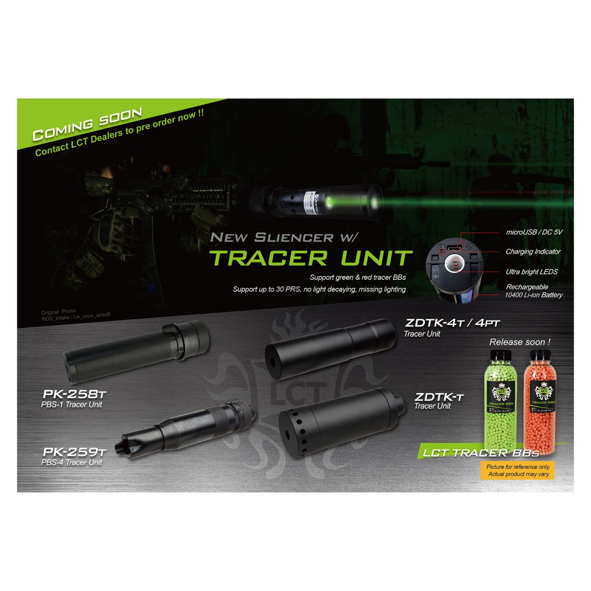 LCT Airsoft PBS-1 Silencer with Tracer Unit | Airsoft Megastore